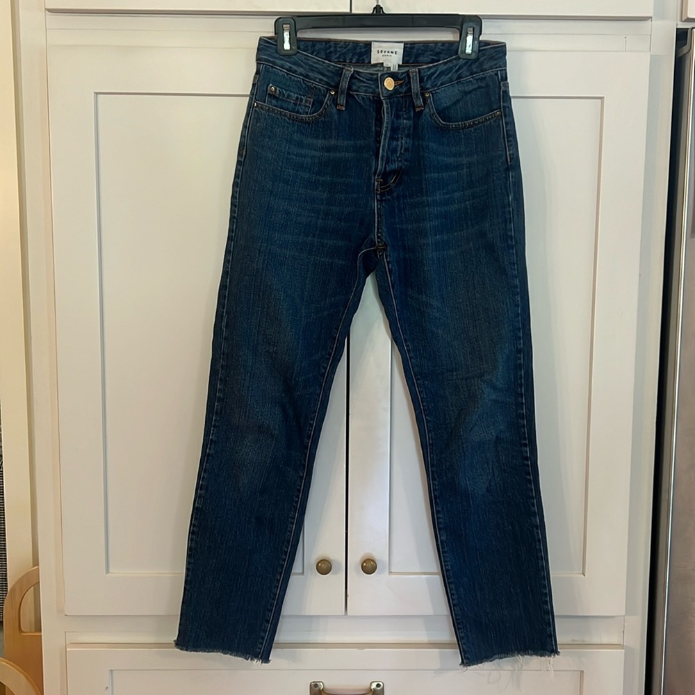 Sezane Dark Blue Women Jeans